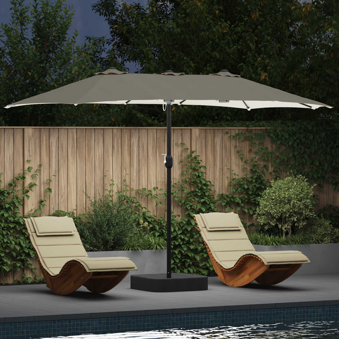 Havesol Sand og Antracit 385 x 209 x 244 cm Polyester