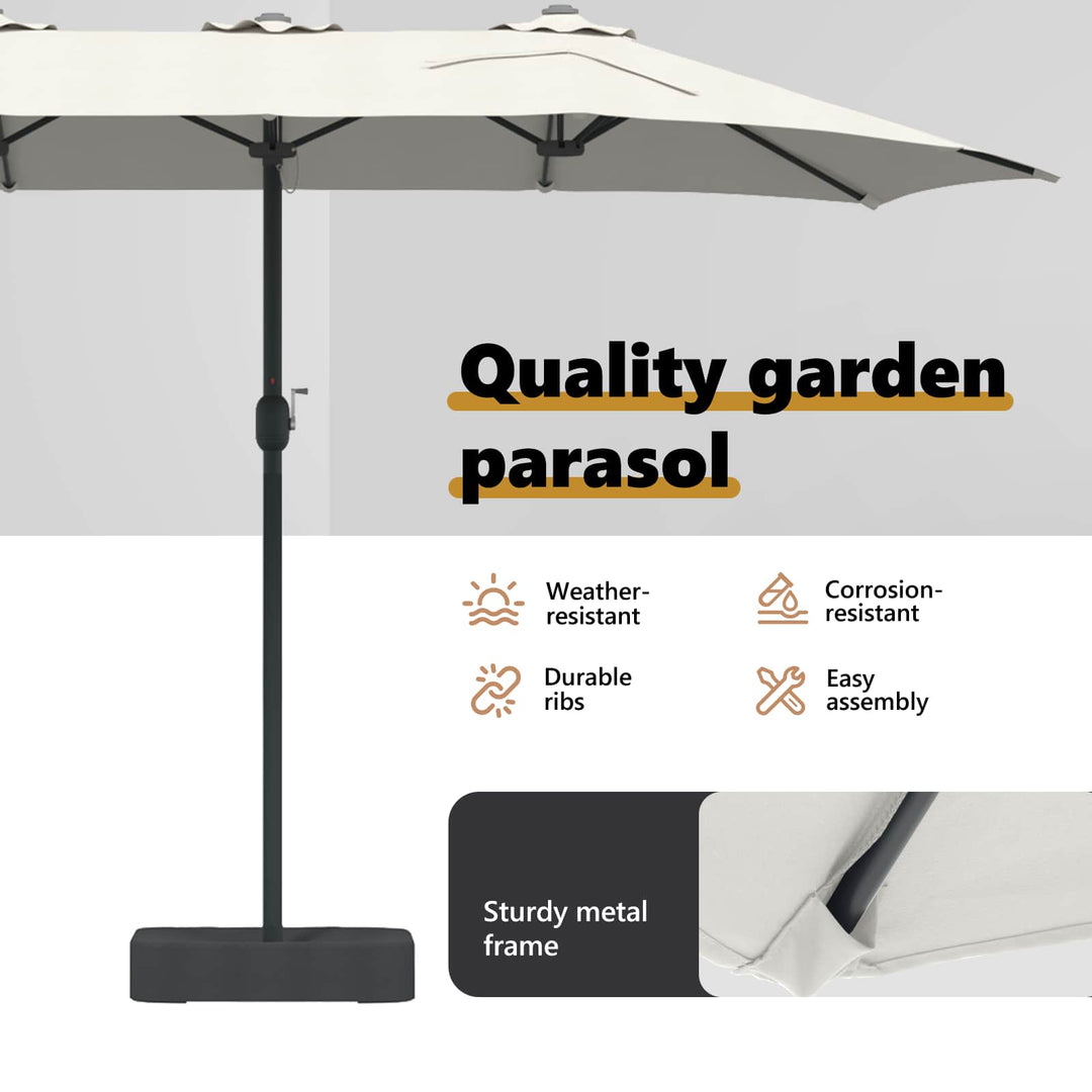 Havesol Sand og Antracit 385 x 209 x 244 cm Polyester