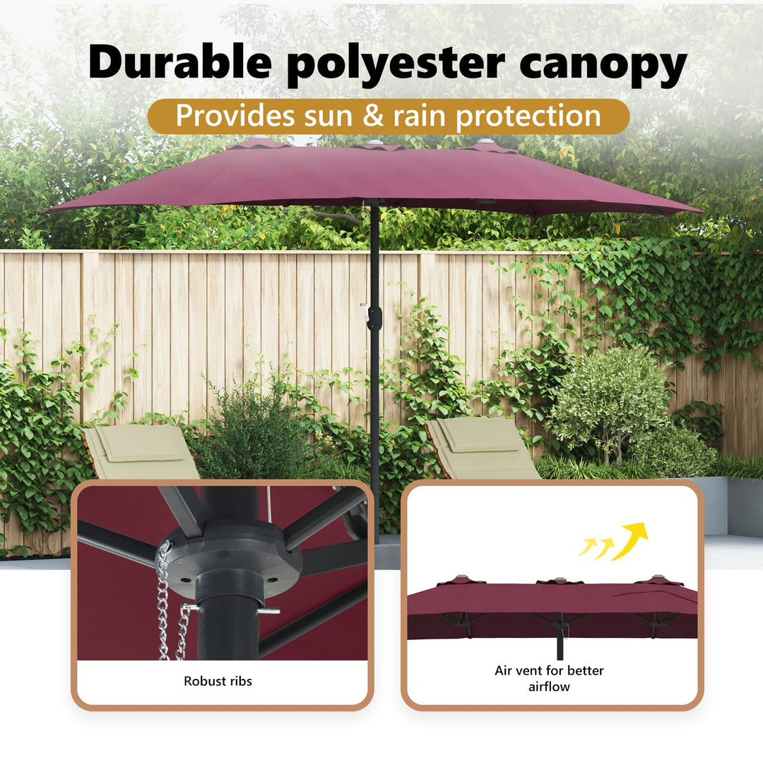 Havesol Bordeaux Rød 385 x 209 x 244 cm Polyester