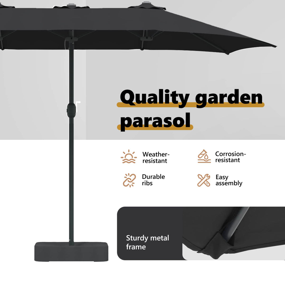 Havesol Sort 385 x 209 x 244 cm Polyester