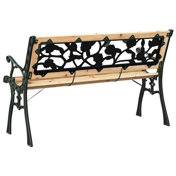 Havebænk med pude Brun 116 x 54 x 73 cm træ
