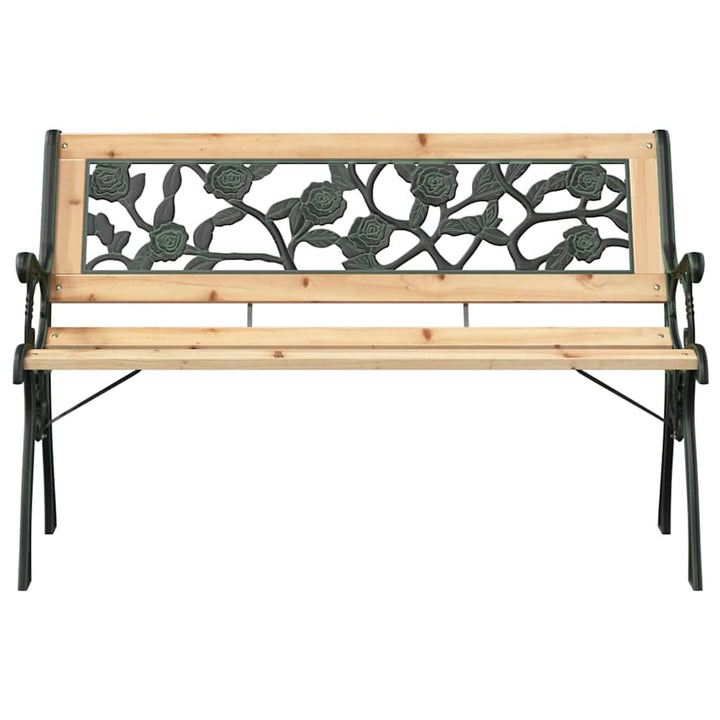 Havebænk med pude Brun 116 x 54 x 73 cm træ