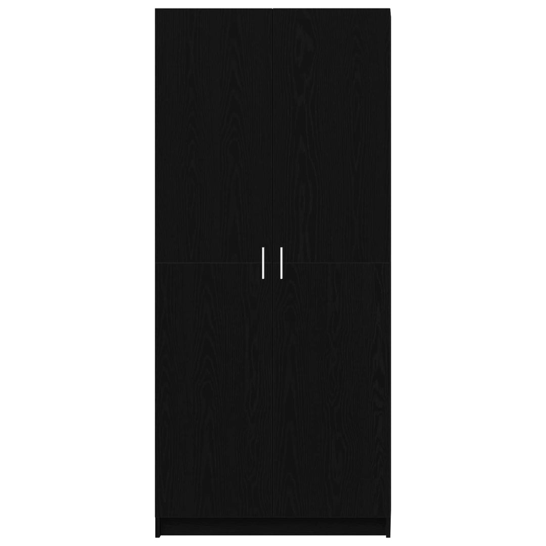 Garderobeskab Sort eg 80 x 50,5 x 180 cm Konstrueret træ