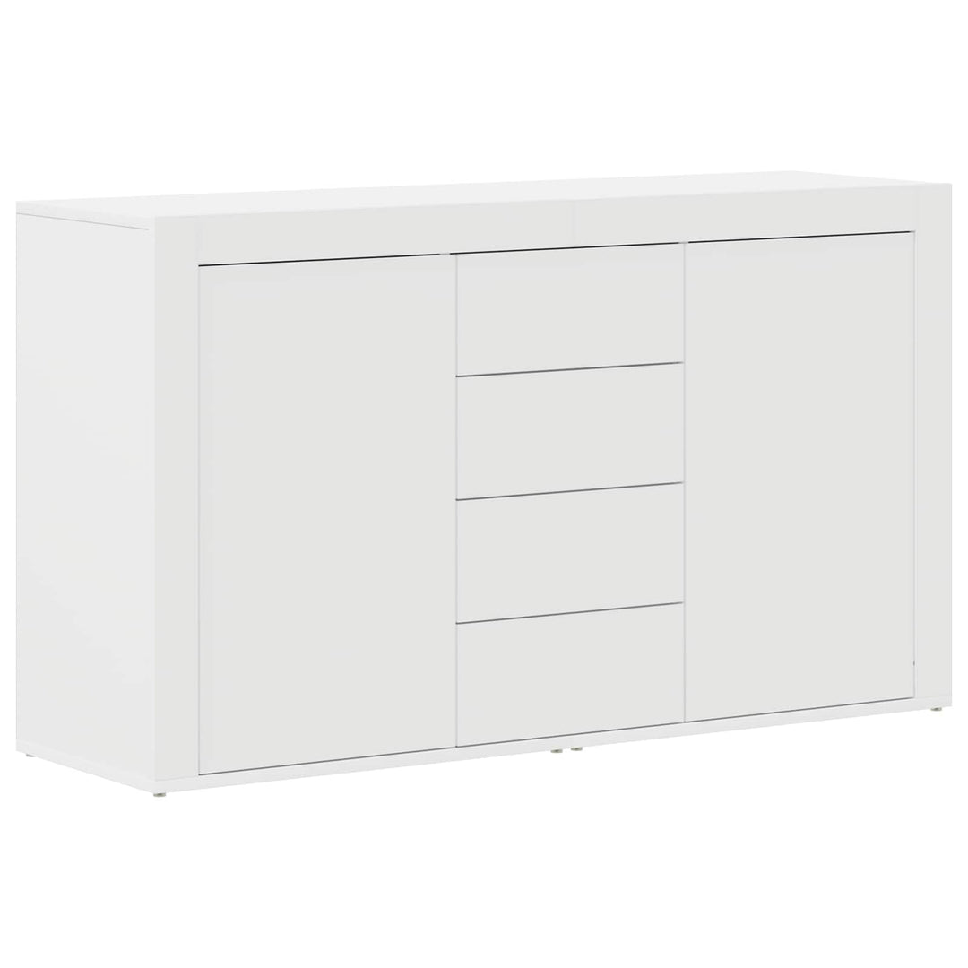 Sideboard med skuffe Hvid 120 x 36 x 69 cm Konstrueret træ