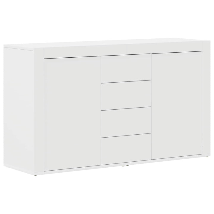 Sideboard med skuffe Hvid 120 x 36 x 69 cm Konstrueret træ