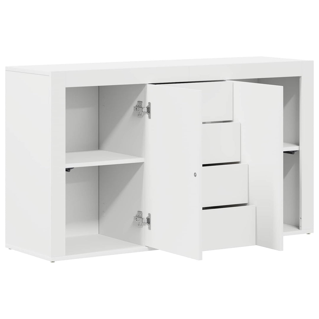 Sideboard med skuffe Hvid 120 x 36 x 69 cm Konstrueret træ