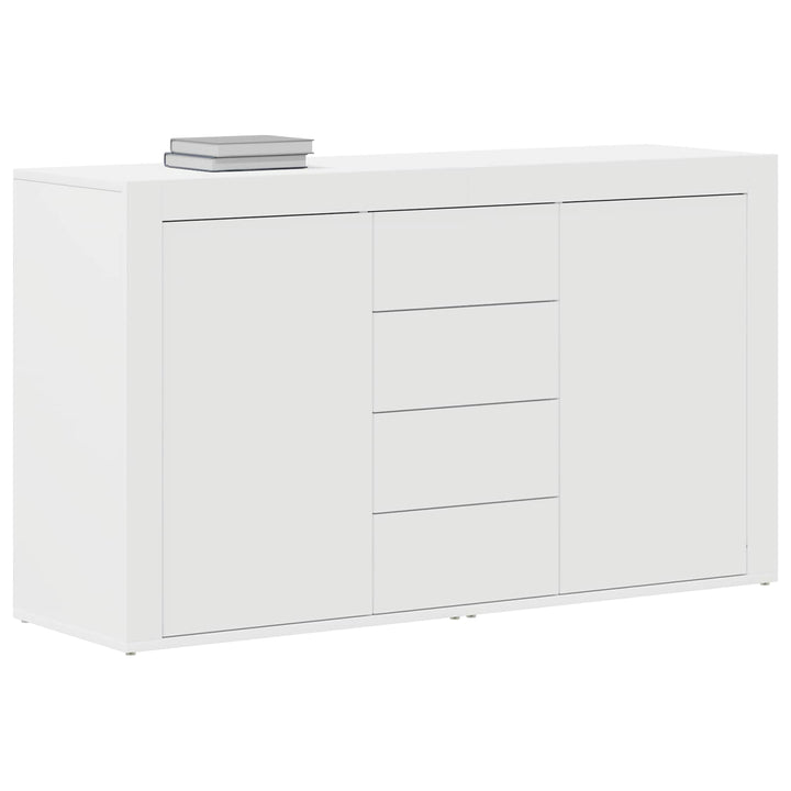 Sideboard med skuffe Hvid 120 x 36 x 69 cm Konstrueret træ