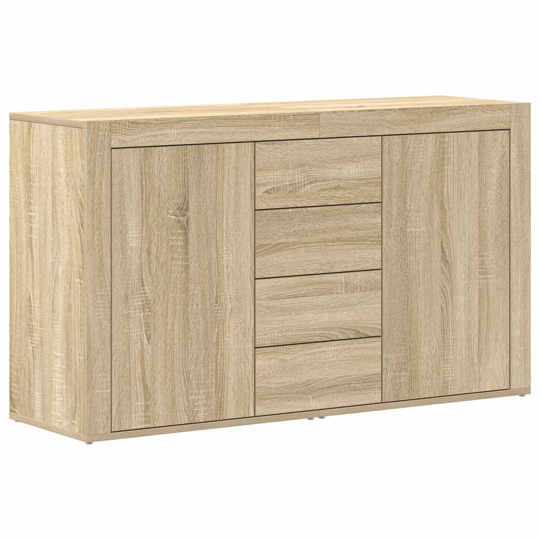 Sideboard med skuffe Sonoma eg 120 x 36 x 69 cm Konstrueret træ