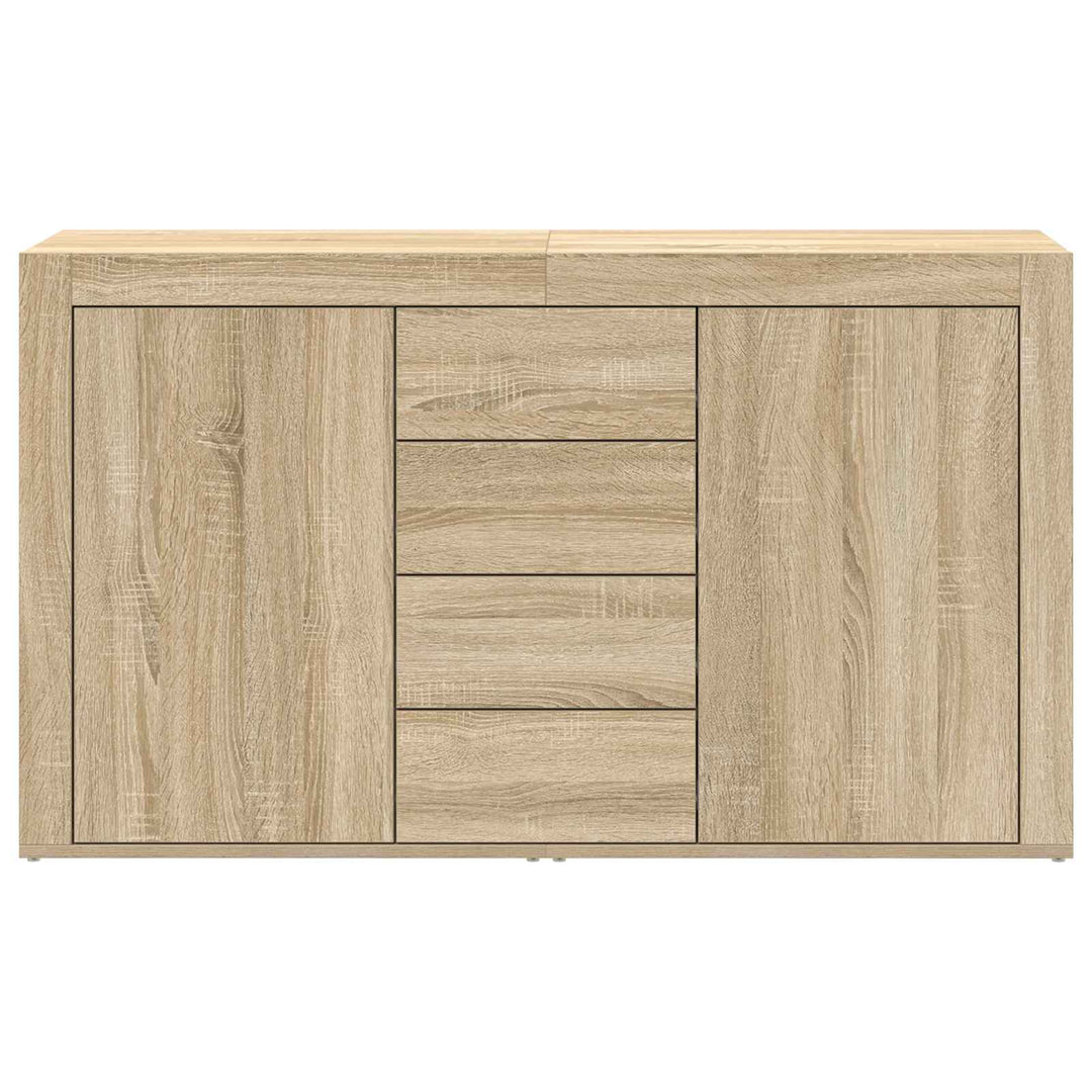 Sideboard med skuffe Sonoma eg 120 x 36 x 69 cm Konstrueret træ