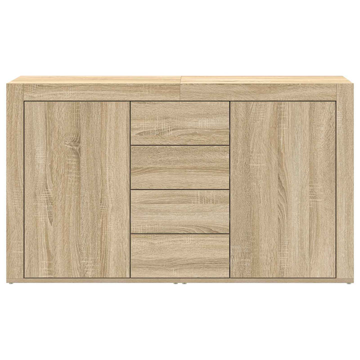 Sideboard med skuffe Sonoma eg 120 x 36 x 69 cm Konstrueret træ
