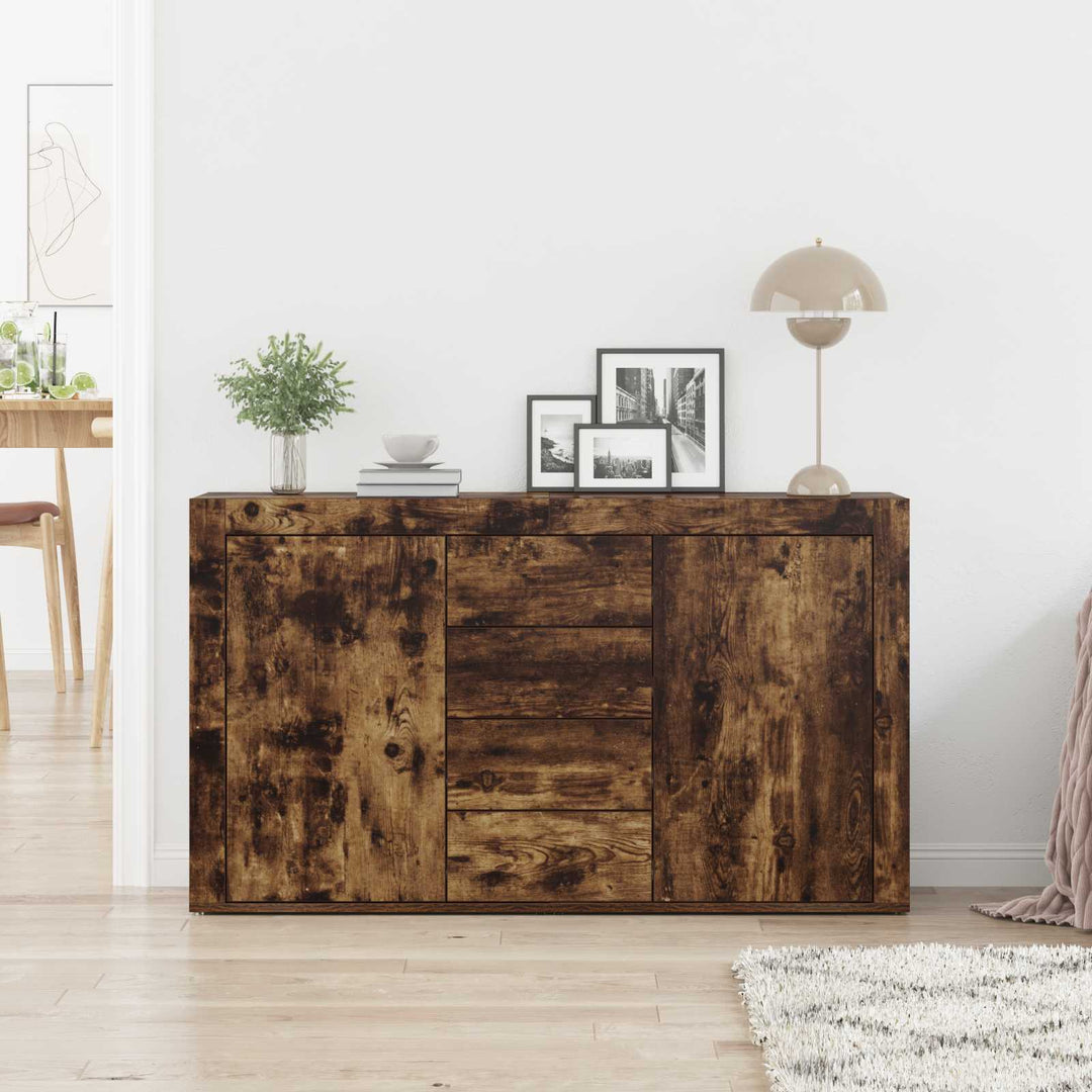 Sideboard Røget eg 120 x 36 x 69 cm Konstrueret træ