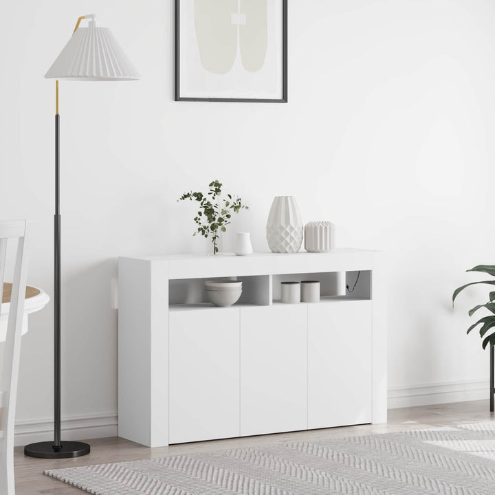 Sideboard Hvid 116 x 30 x 75 cm Konstrueret træ