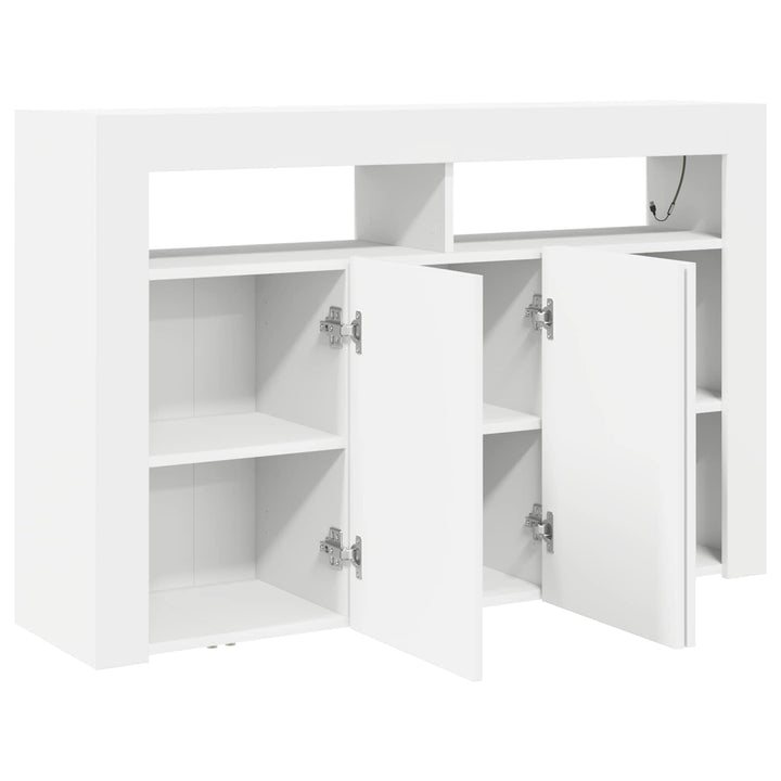 Sideboard Hvid 116 x 30 x 75 cm Konstrueret træ