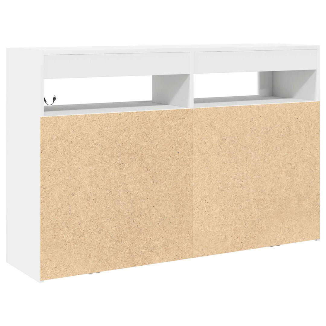 Sideboard Hvid 116 x 30 x 75 cm Konstrueret træ