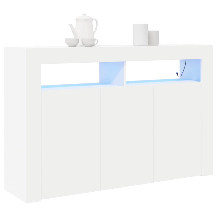 Sideboard Hvid 116 x 30 x 75 cm Konstrueret træ