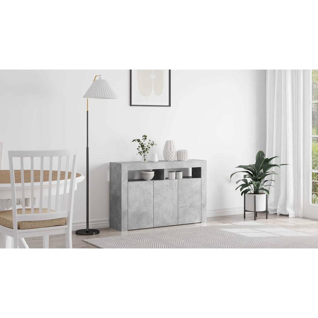 Sideboard Beton Grå 116 x 30 x 75 cm Konstrueret træ