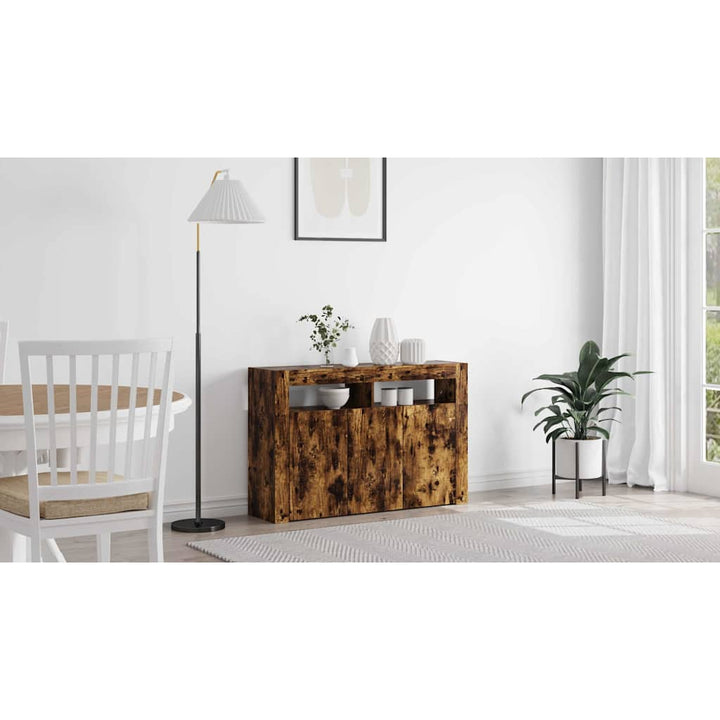 Sideboard Røget eg 116 x 30 x 75 cm Konstrueret træ