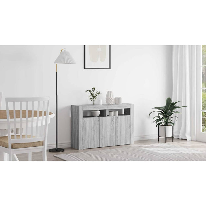Sideboard Grå Sonoma 116 x 30 x 75 cm Konstrueret træ