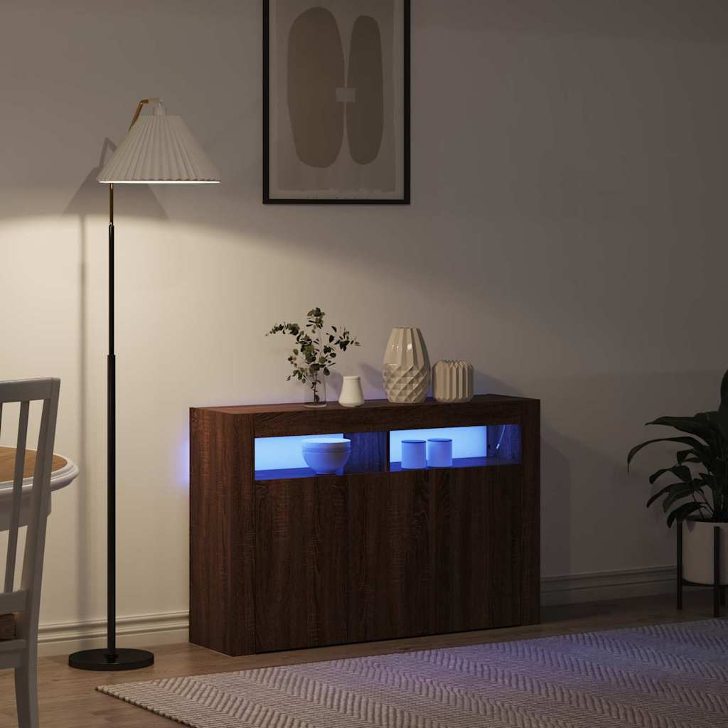 Sideboard Brun eg 116 x 30 x 75 cm Konstrueret træ