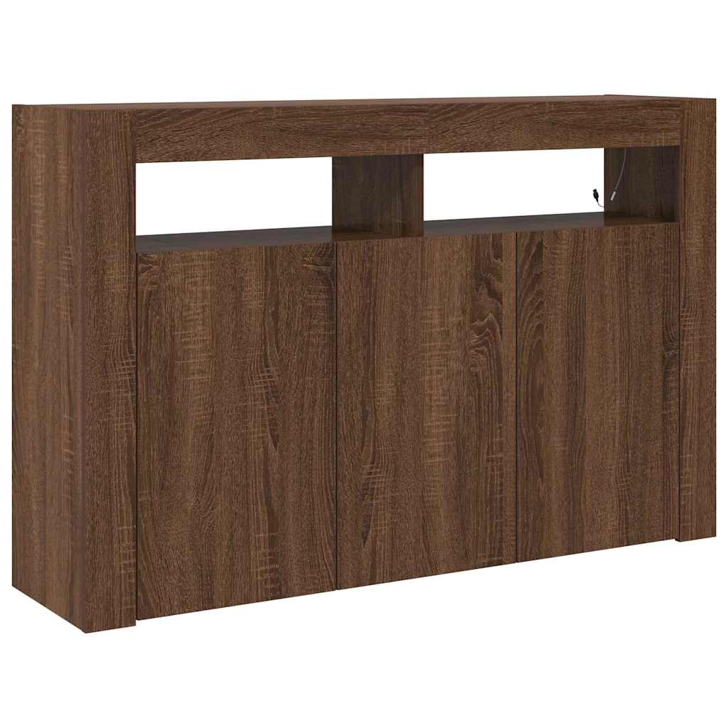 Sideboard Brun eg 116 x 30 x 75 cm Konstrueret træ