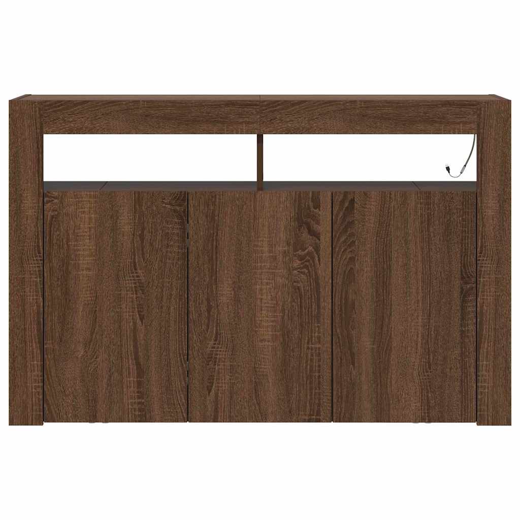 Sideboard Brun eg 116 x 30 x 75 cm Konstrueret træ
