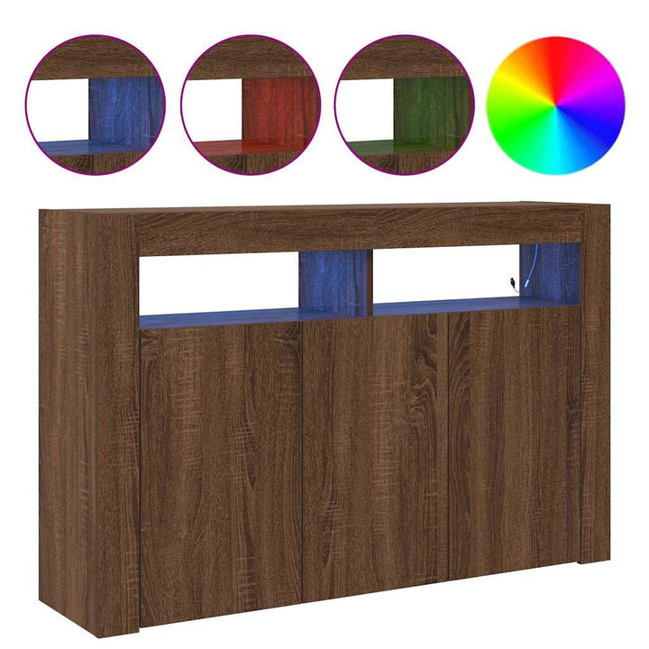 Sideboard Brun eg 116 x 30 x 75 cm Konstrueret træ