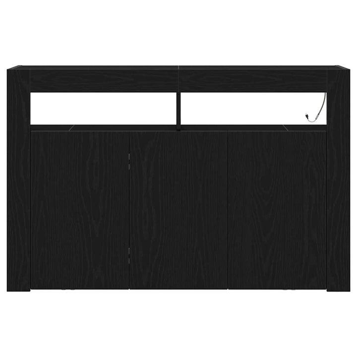 Sideboard Sort eg 116 x 30 x 75 cm Konstrueret træ