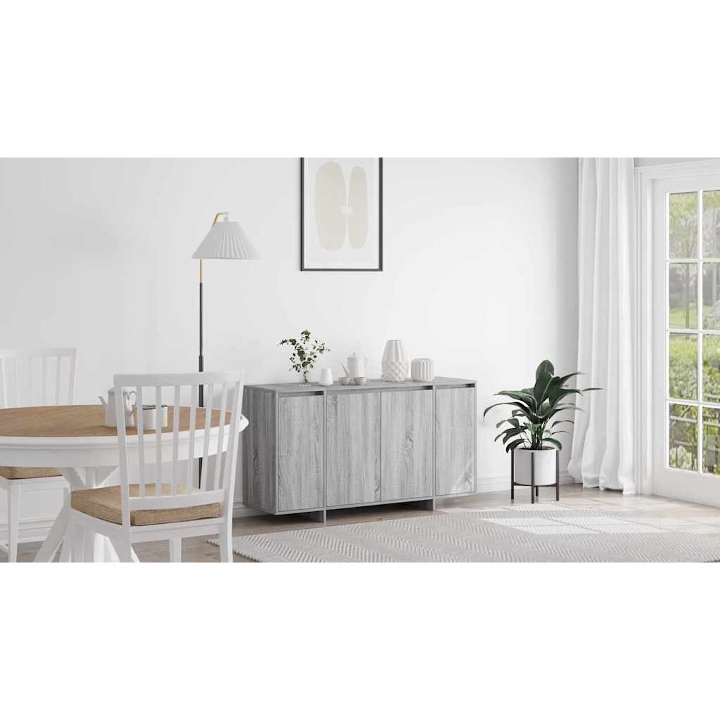 Sideboard Grå Sonoma 135 x 41 x 75 cm Konstrueret træ