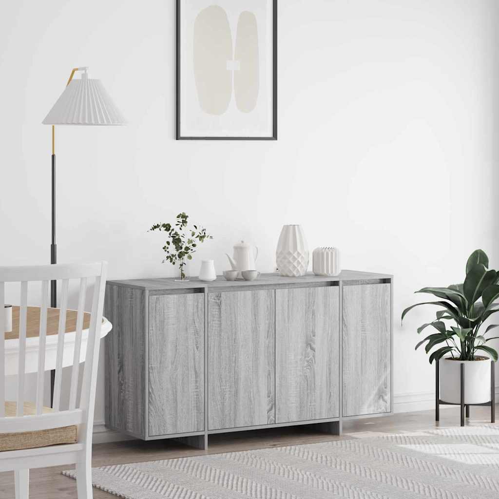 Sideboard Grå Sonoma 135 x 41 x 75 cm Konstrueret træ