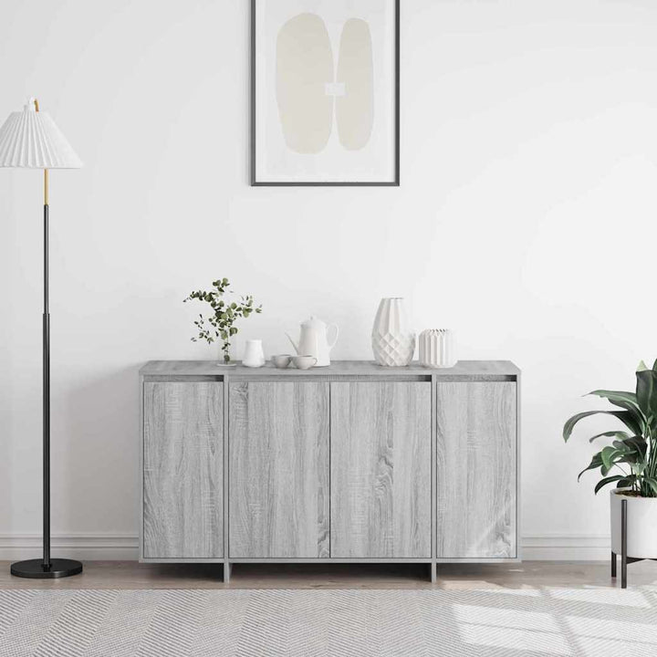 Sideboard Grå Sonoma 135 x 41 x 75 cm Konstrueret træ