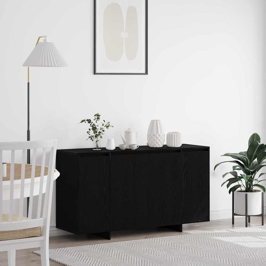 Sideboard Sort eg 135 x 41 x 75 cm Konstrueret træ