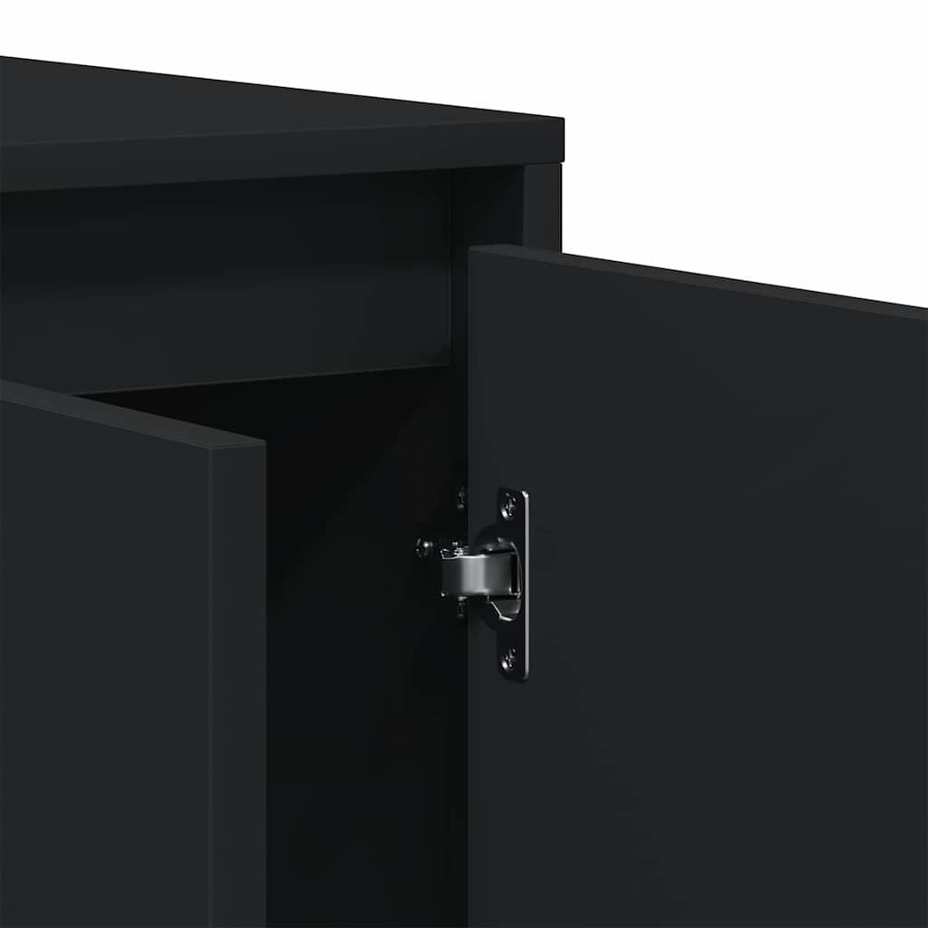 Sideboard Sort 120 x 41 x 75 cm Konstrueret træ