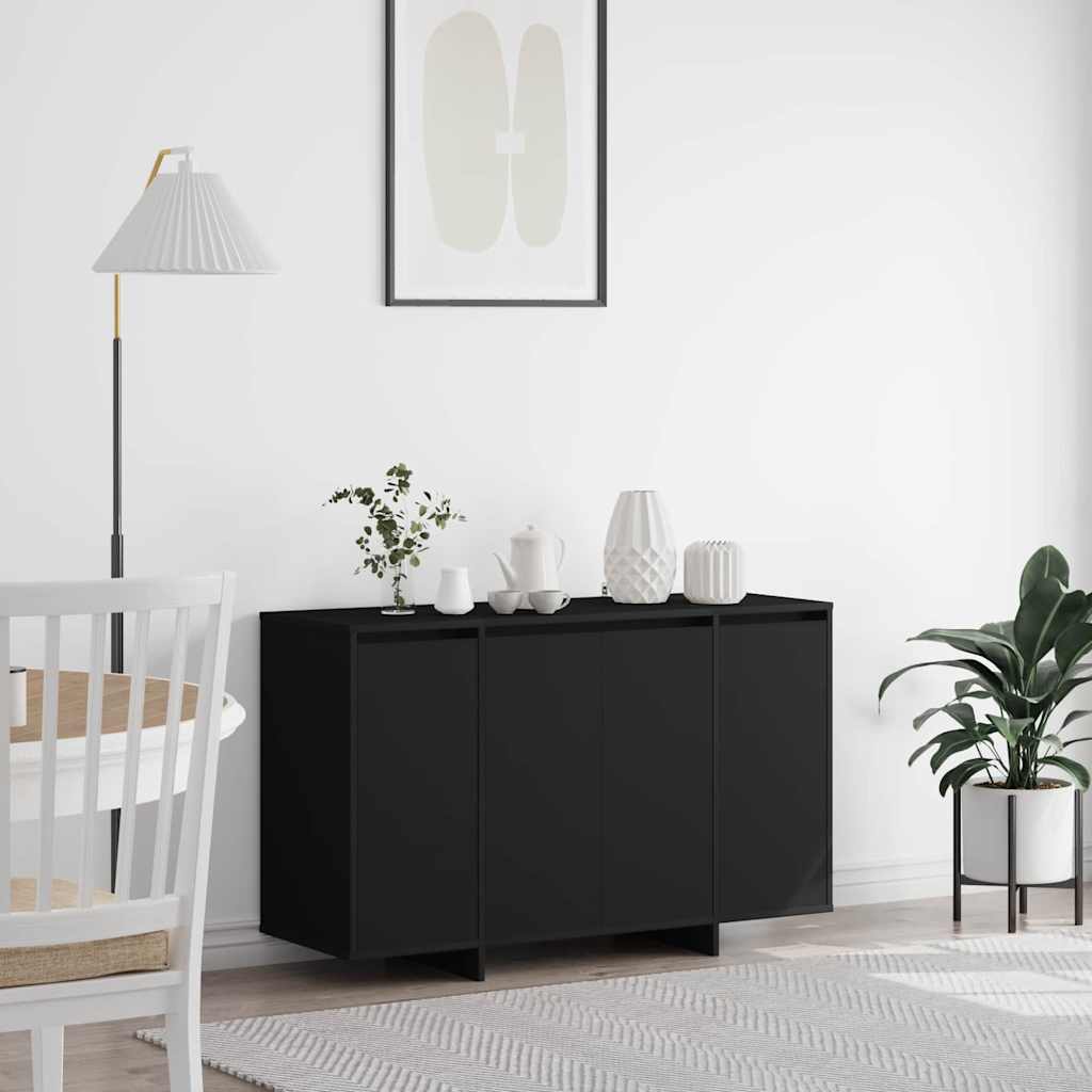 Sideboard Sort 120 x 41 x 75 cm Konstrueret træ