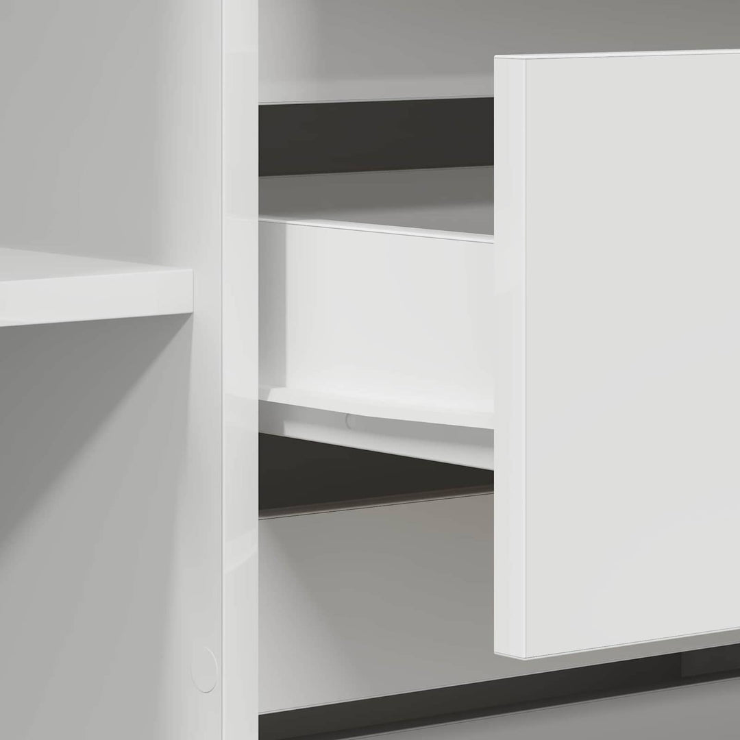 Sideboard med skuffe Hvid 120 x 41 x 75 cm Konstrueret træ