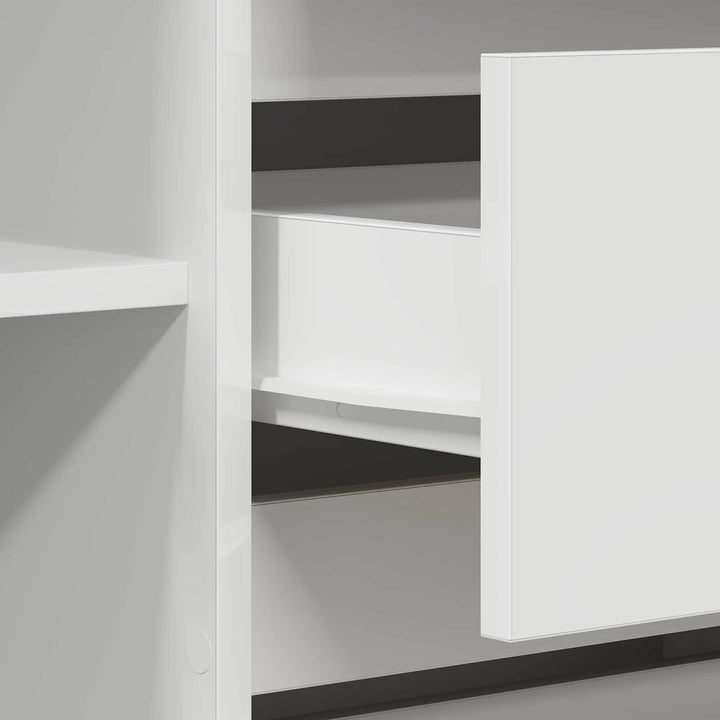 Sideboard med skuffe Hvid 120 x 41 x 75 cm Konstrueret træ