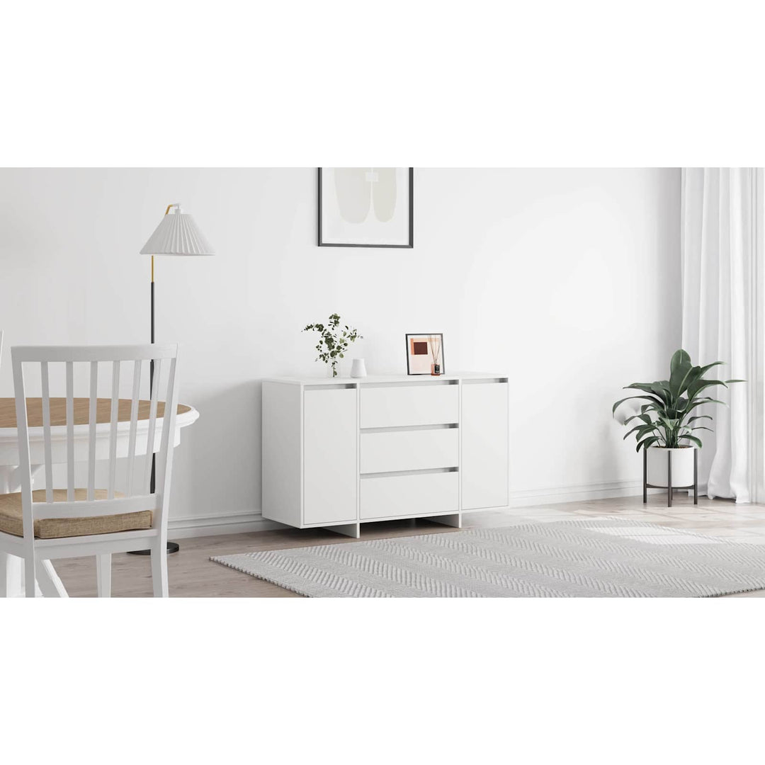 Sideboard med skuffe Hvid 120 x 41 x 75 cm Konstrueret træ