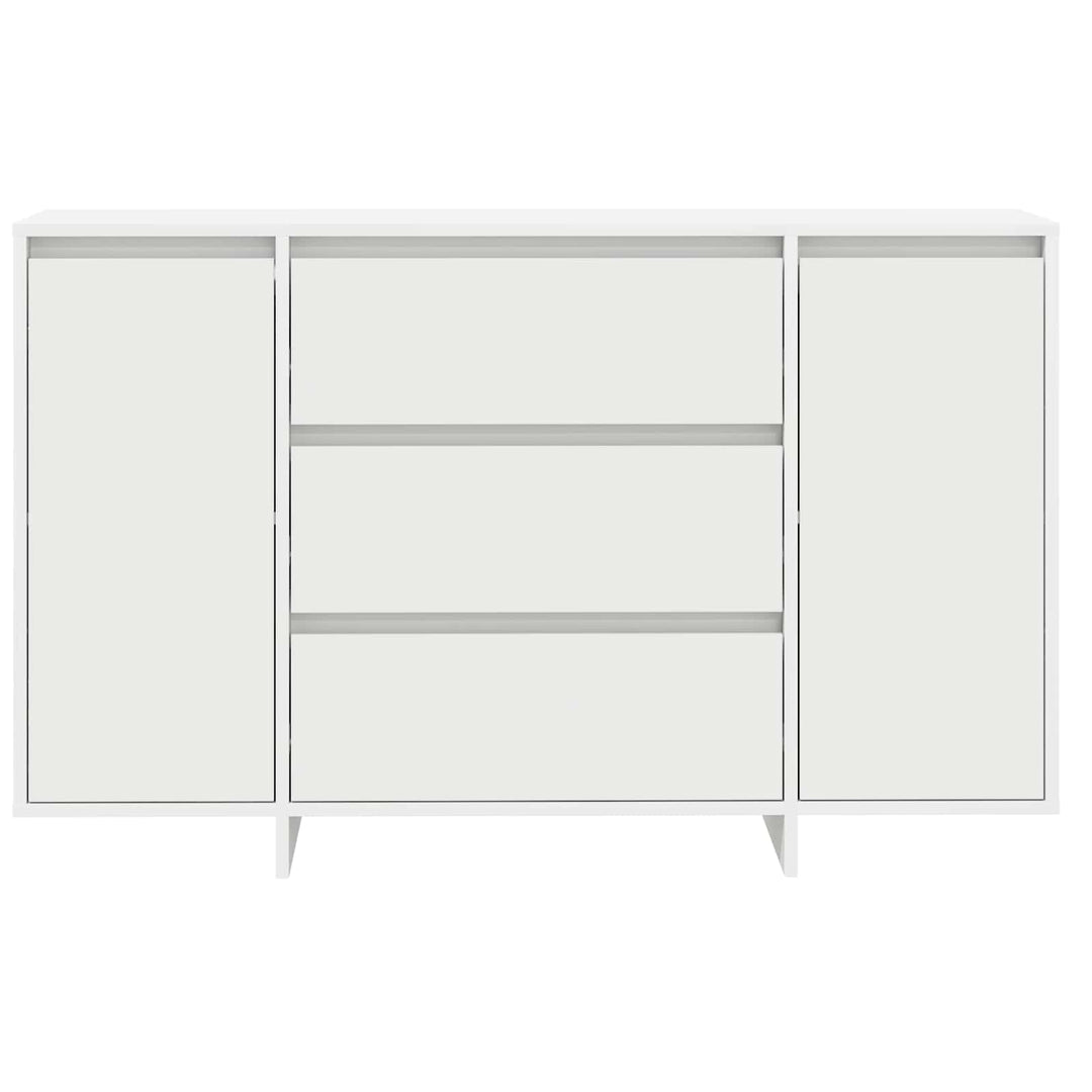 Sideboard med skuffe Hvid 120 x 41 x 75 cm Konstrueret træ