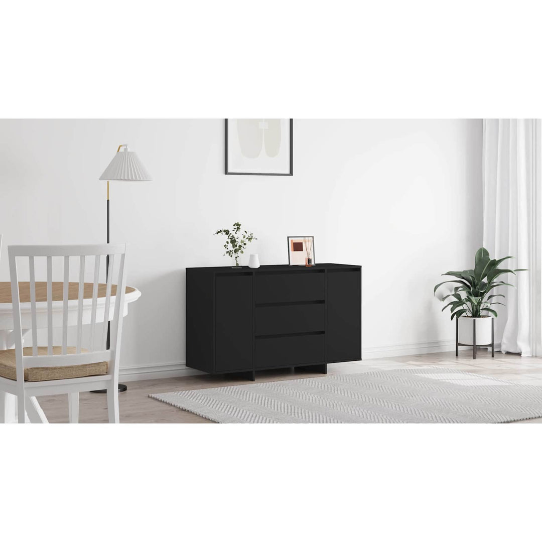 Sideboard med skuffe Sort 120 x 41 x 75 cm Konstrueret træ