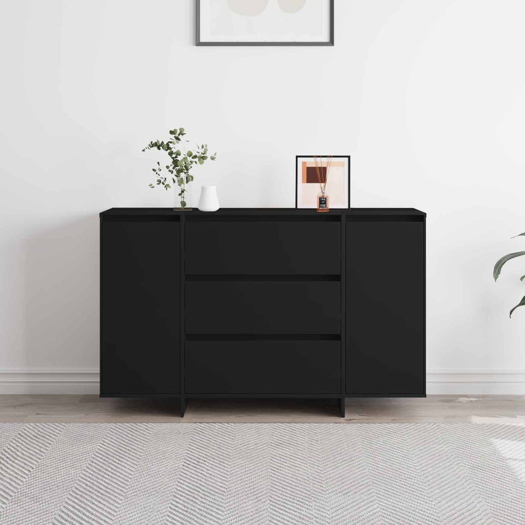 Sideboard Sort 120 x 41 x 75 cm Konstrueret træ