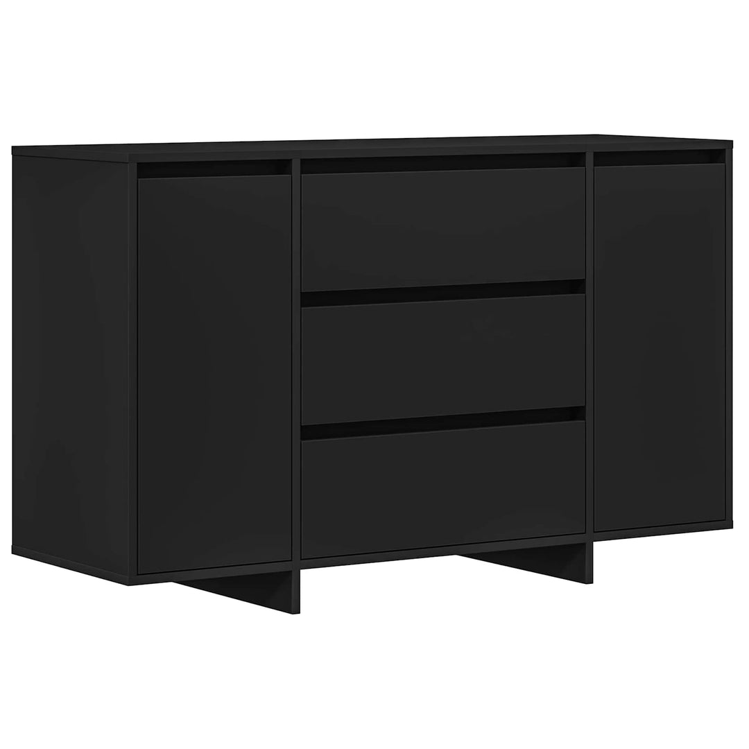 Sideboard med skuffe Sort 120 x 41 x 75 cm Konstrueret træ