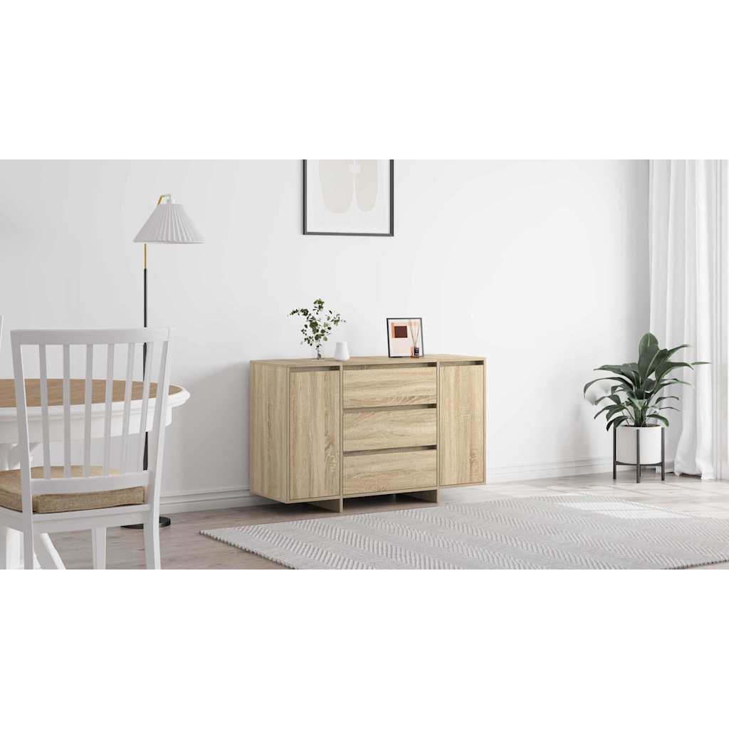 Sideboard med skuffe Sonoma eg 120 x 41 x 75 cm Konstrueret træ