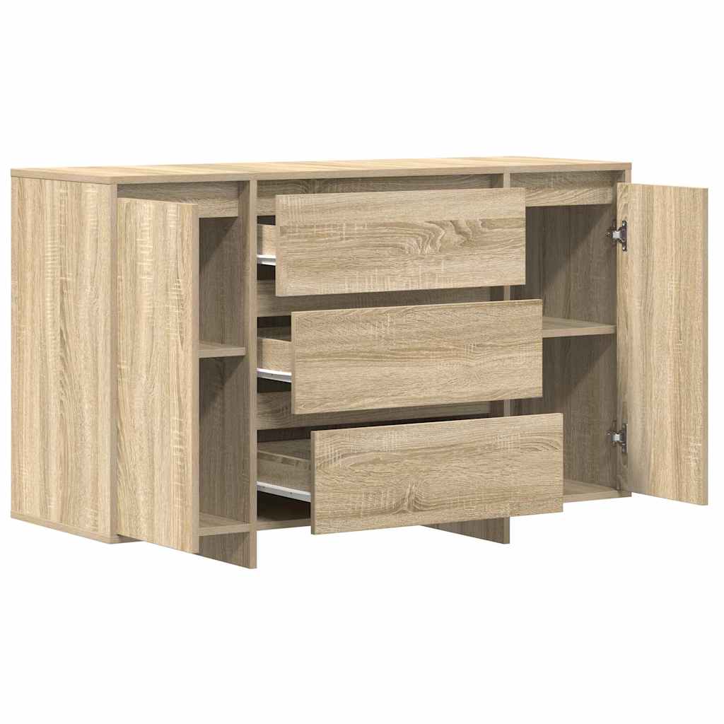 Sideboard med skuffe Sonoma eg 120 x 41 x 75 cm Konstrueret træ
