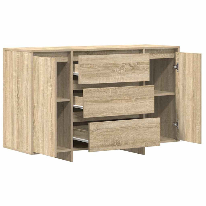Sideboard med skuffe Sonoma eg 120 x 41 x 75 cm Konstrueret træ