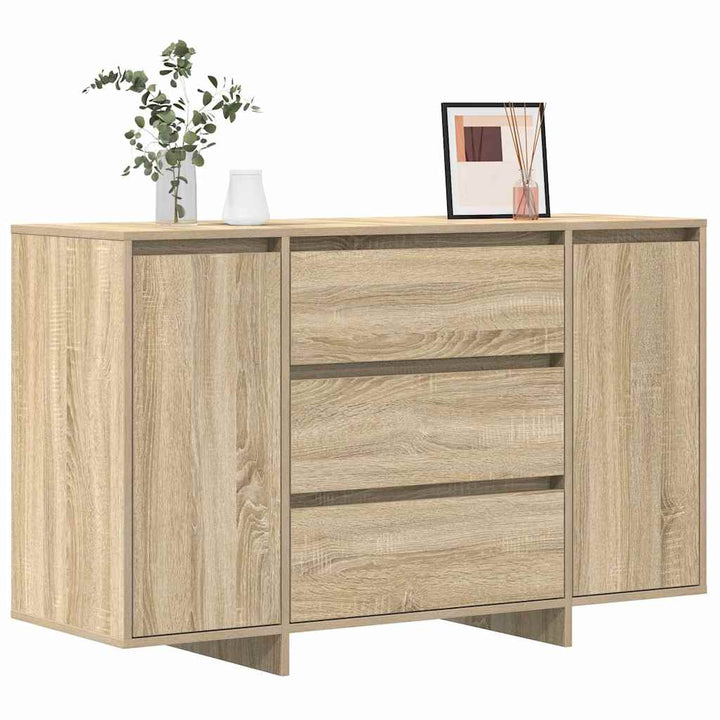 Sideboard med skuffe Sonoma eg 120 x 41 x 75 cm Konstrueret træ