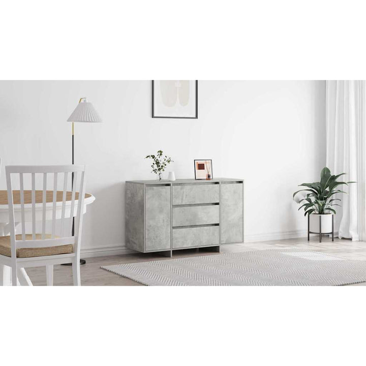 Sideboard med skuffe Beton Grå 120 x 41 x 75 cm Konstrueret træ