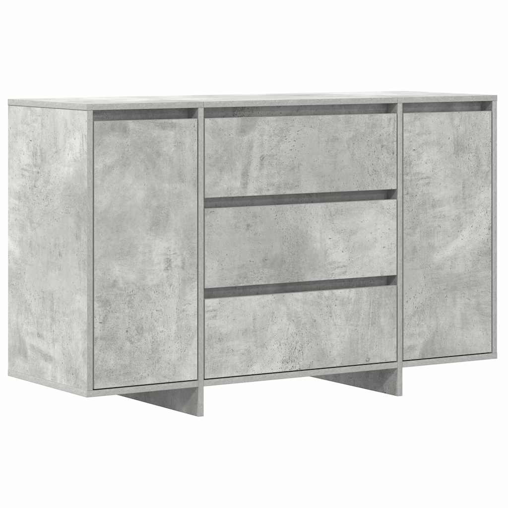 Sideboard med skuffe Beton Grå 120 x 41 x 75 cm Konstrueret træ