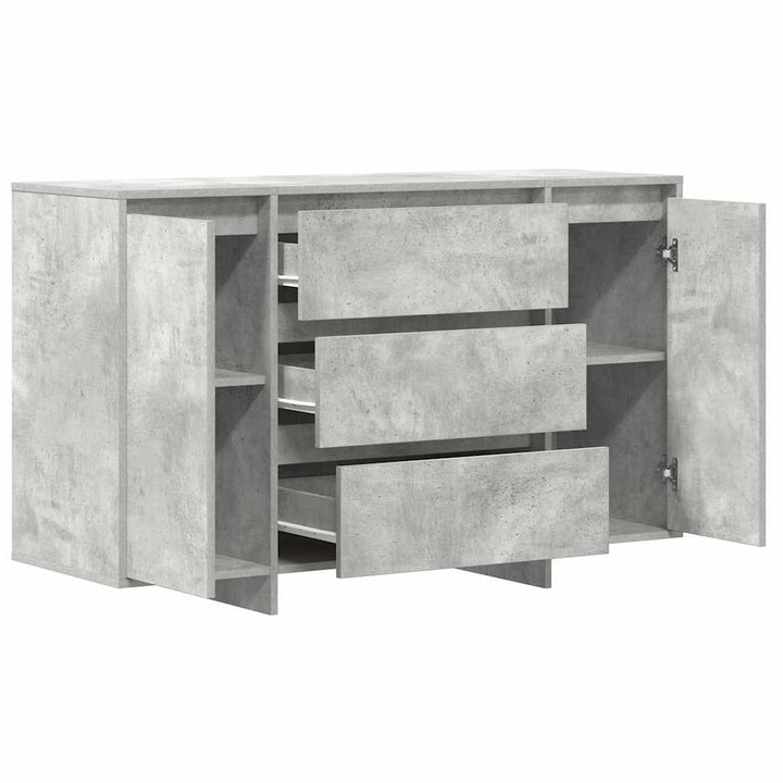 Sideboard med skuffe Beton Grå 120 x 41 x 75 cm Konstrueret træ