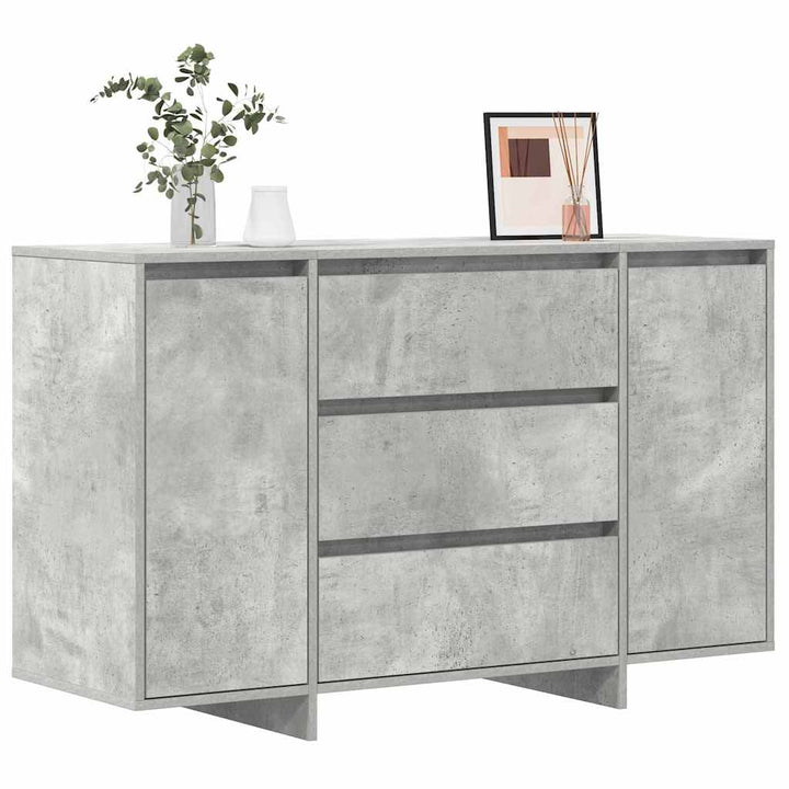 Sideboard med skuffe Beton Grå 120 x 41 x 75 cm Konstrueret træ