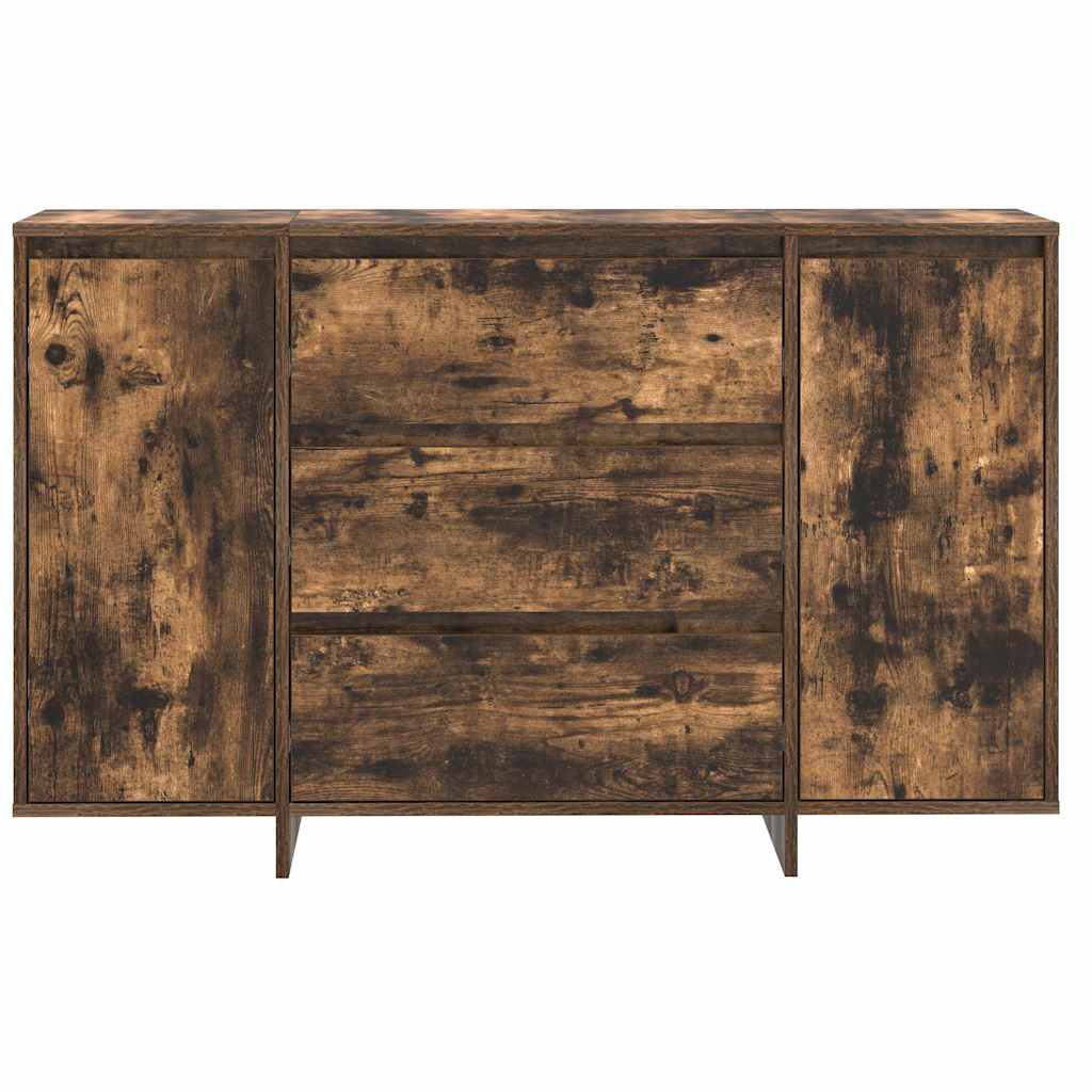Sideboard med skuffe Røget eg 120 x 41 x 75 cm Konstrueret træ
