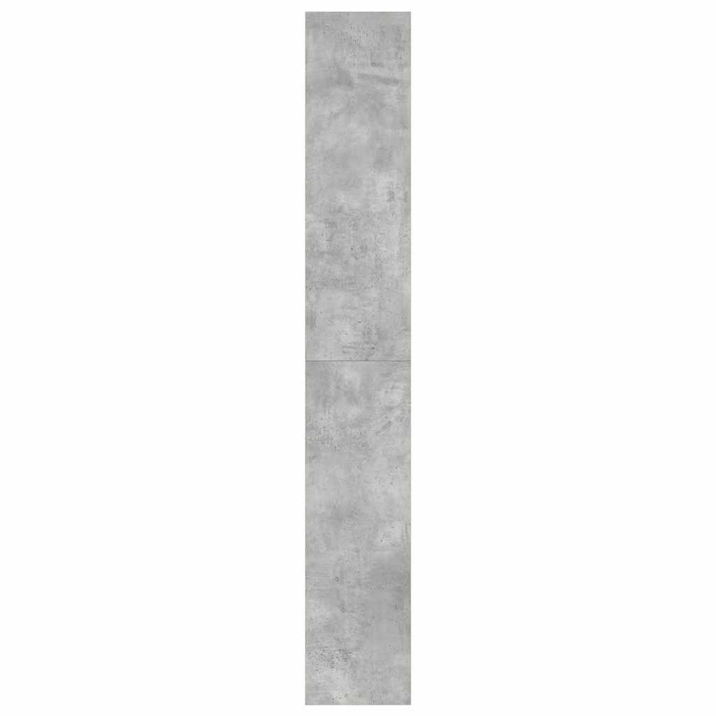 Bogskab 6 niveauer 80 x 30 x 198 cm Konstrueret træ Beton Grå